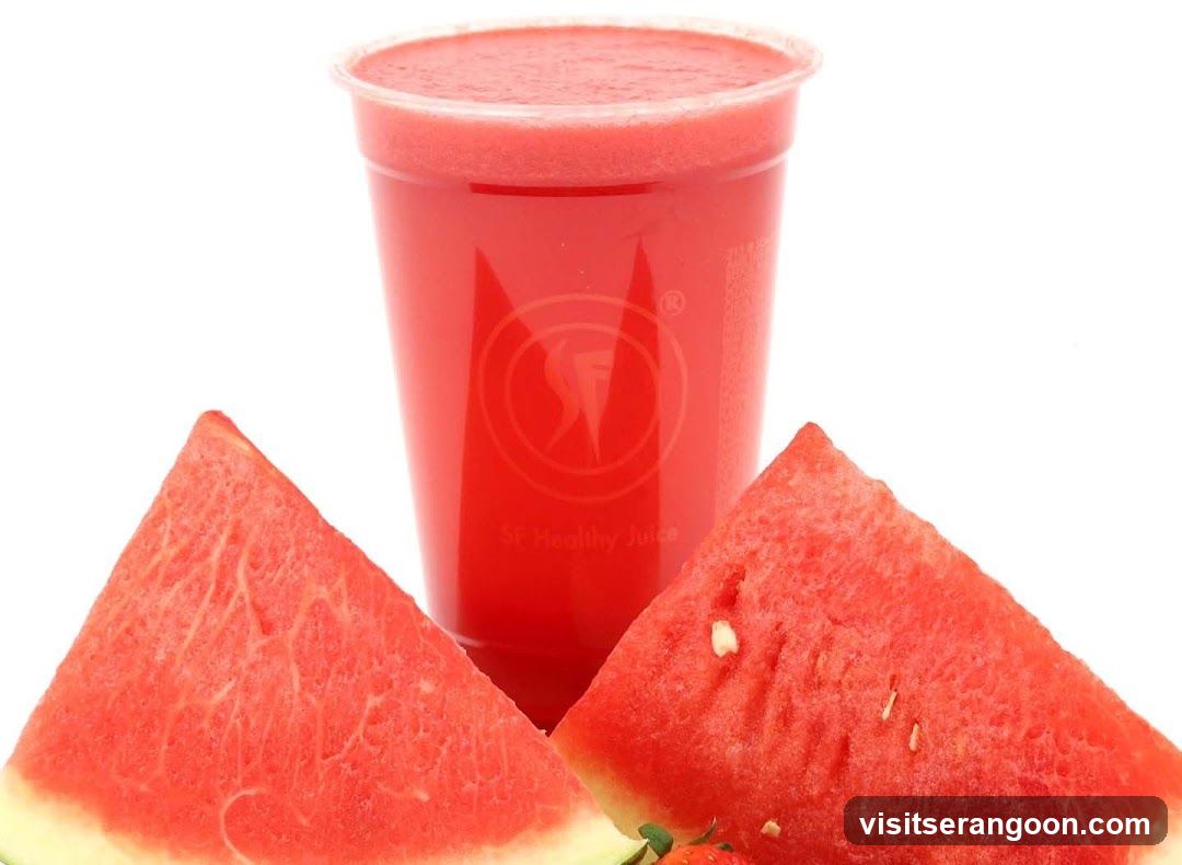 Watermelon Juice with Watermelon Slices