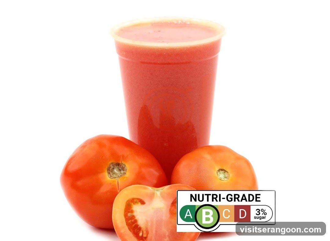 Tomato Juice with Nutri-Grade Label