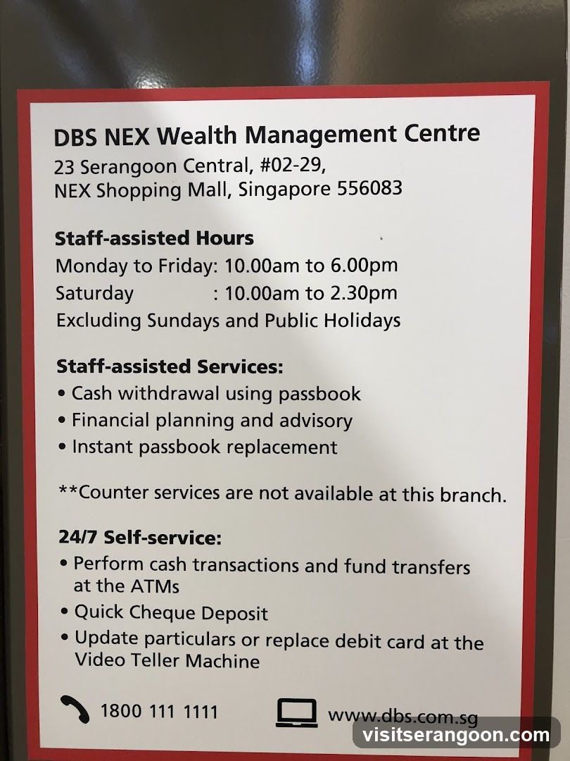 DBS NEX Branch (Wealth Management and Selected Services)