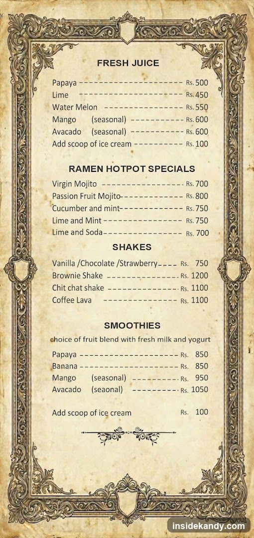 Ramen Hotpot (Multi-Cuisine) Restaurant Kandy
