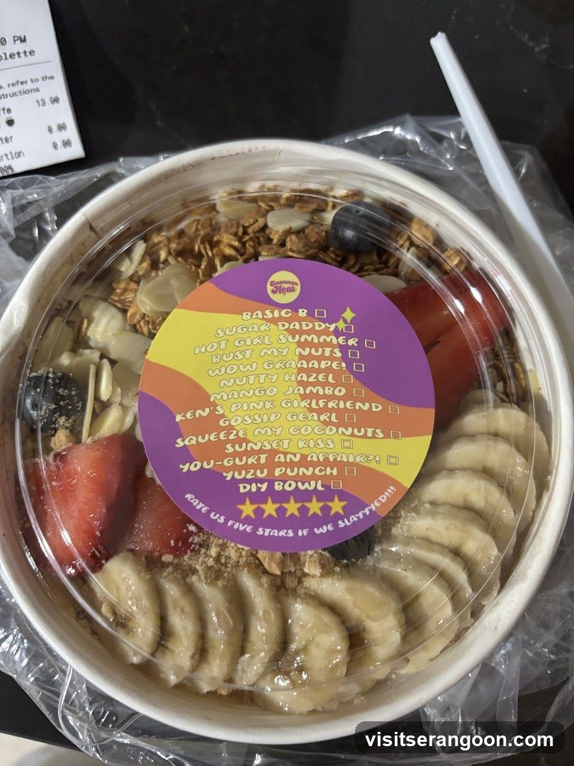 Acai Bowl with Label
