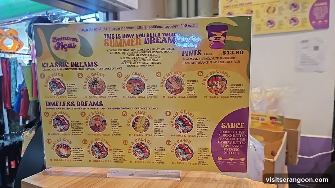 Summer Acai Menu Board
