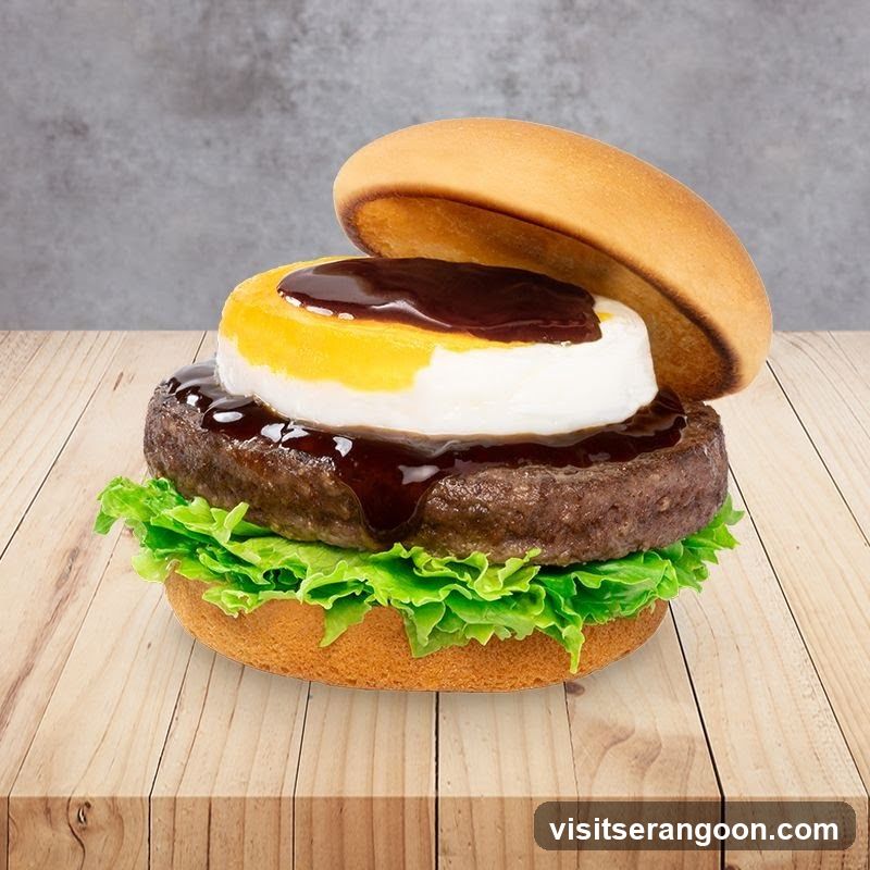 Burger with Egg and Sauce