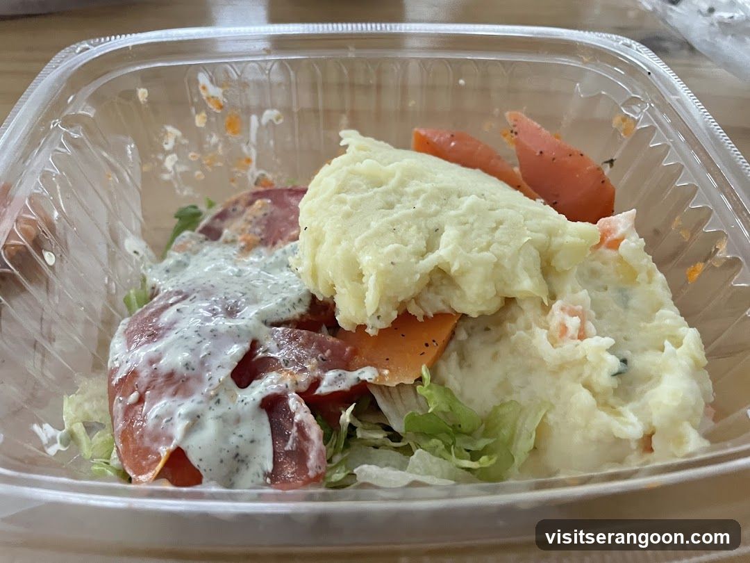 Salad with Mashed Potatoes