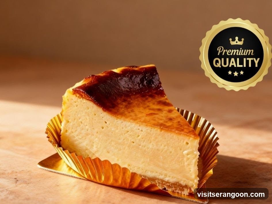 Slice of Burnt Basque Cheesecake