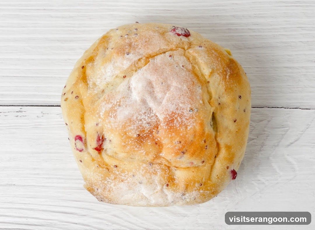Cranberry and Poppy Seed Bread Roll