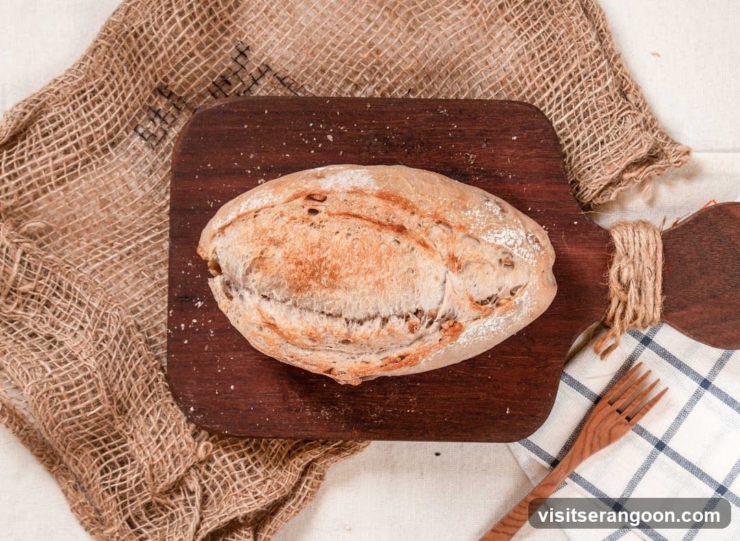 Bread on a cutting board