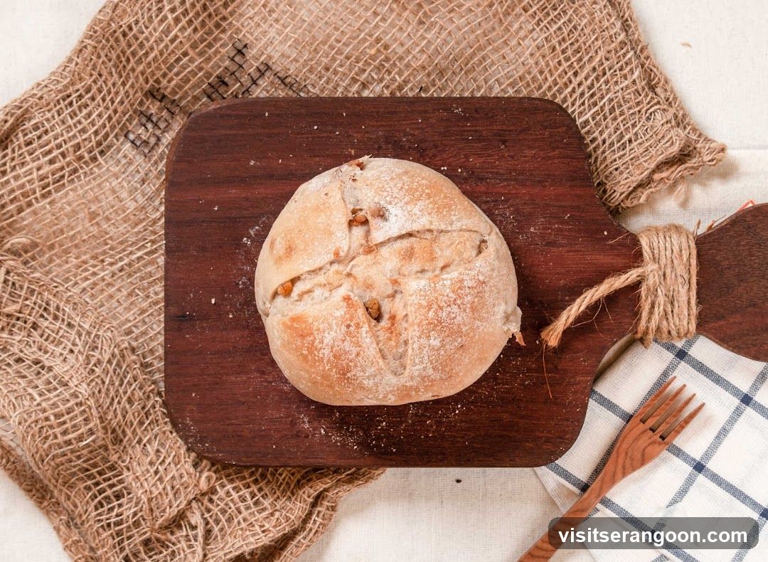 Bread on a cutting board