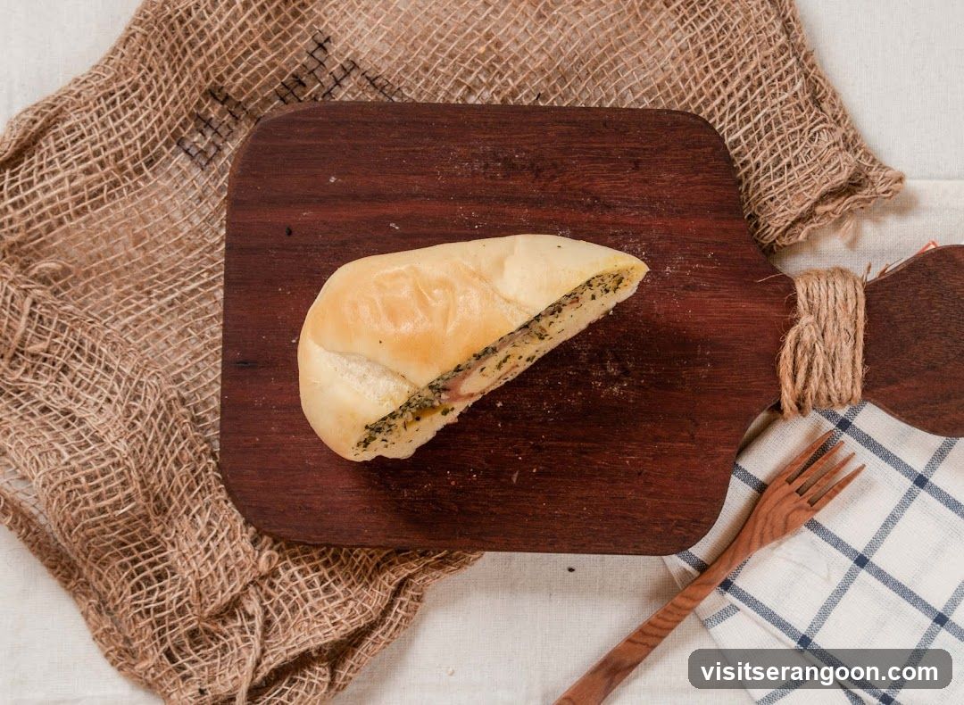 Savory Pastry on a Wooden Board