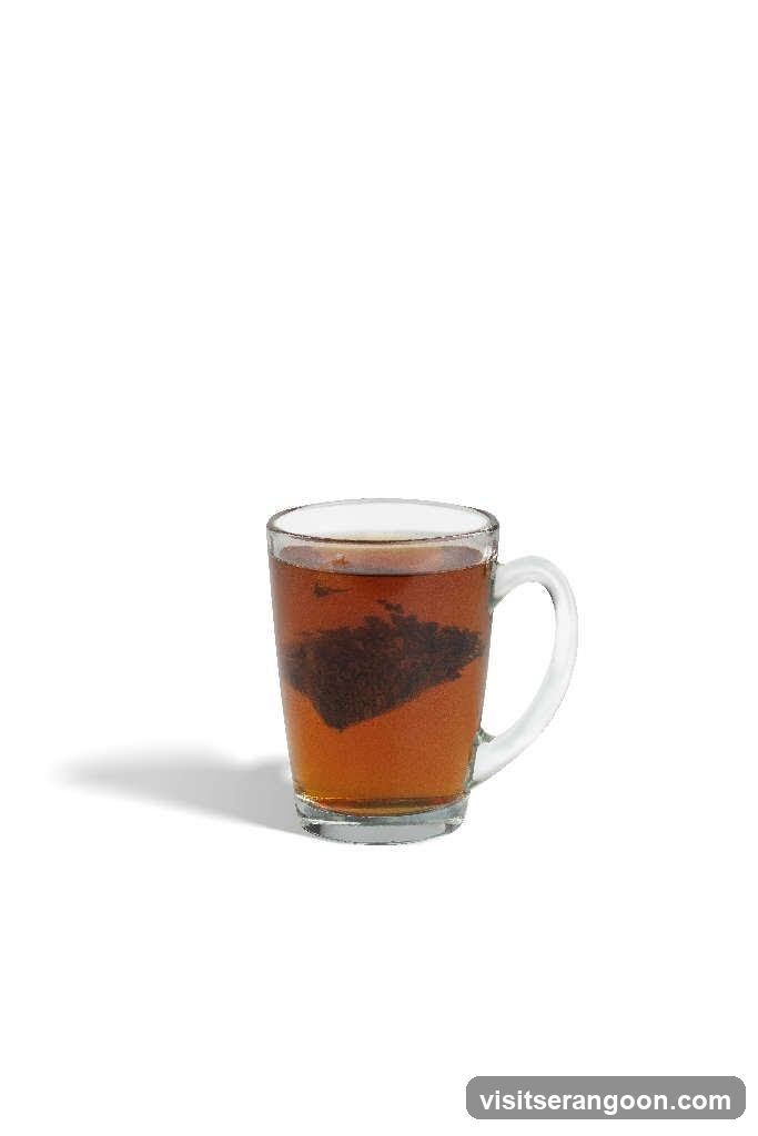 Tea in a glass mug