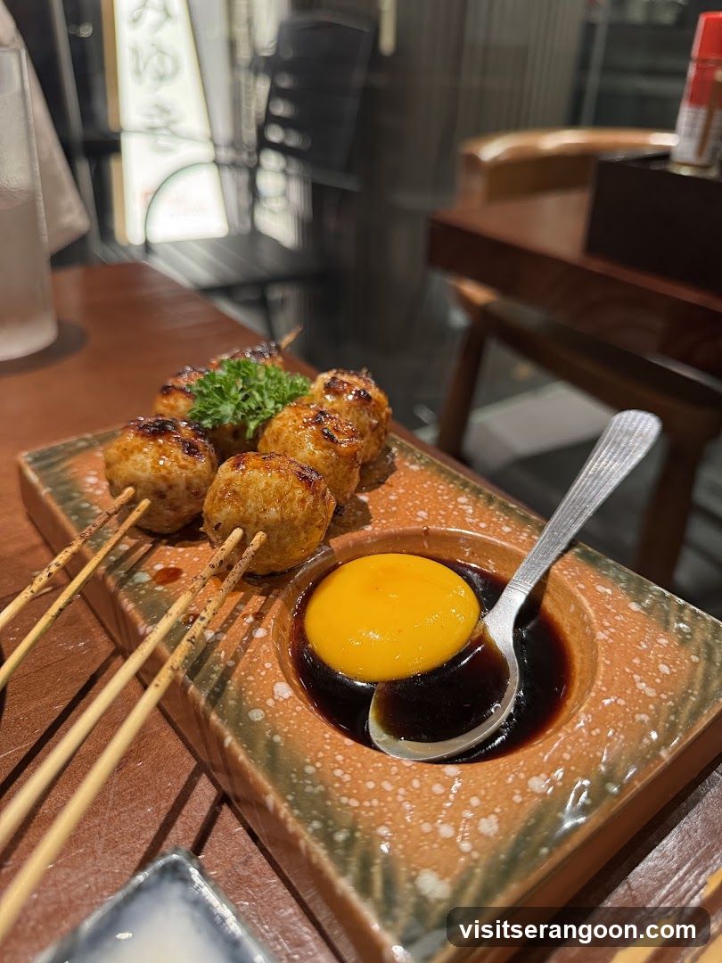 Skewered Meatballs with Egg Yolk Dip