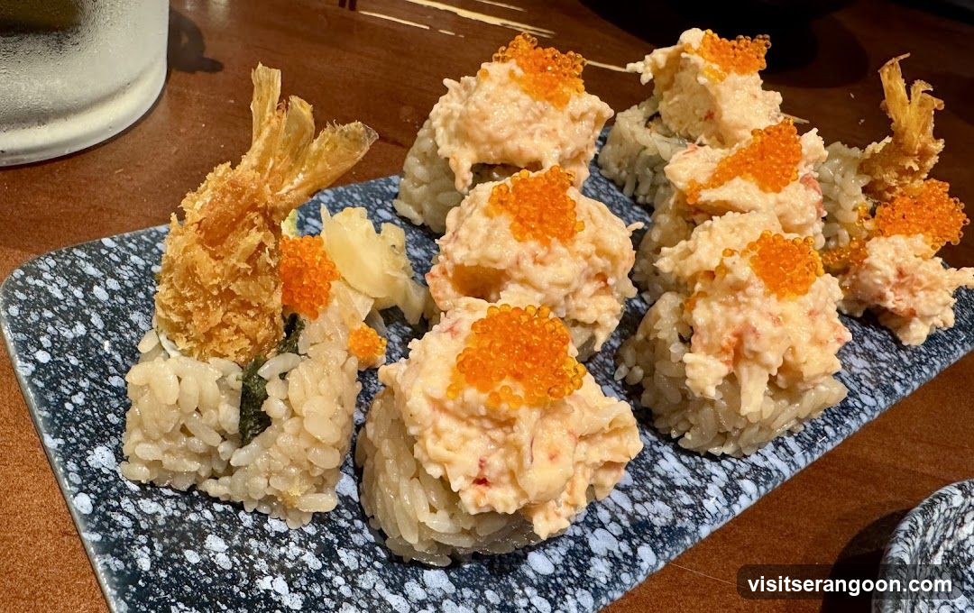 Sushi Rolls with Tempura Shrimp