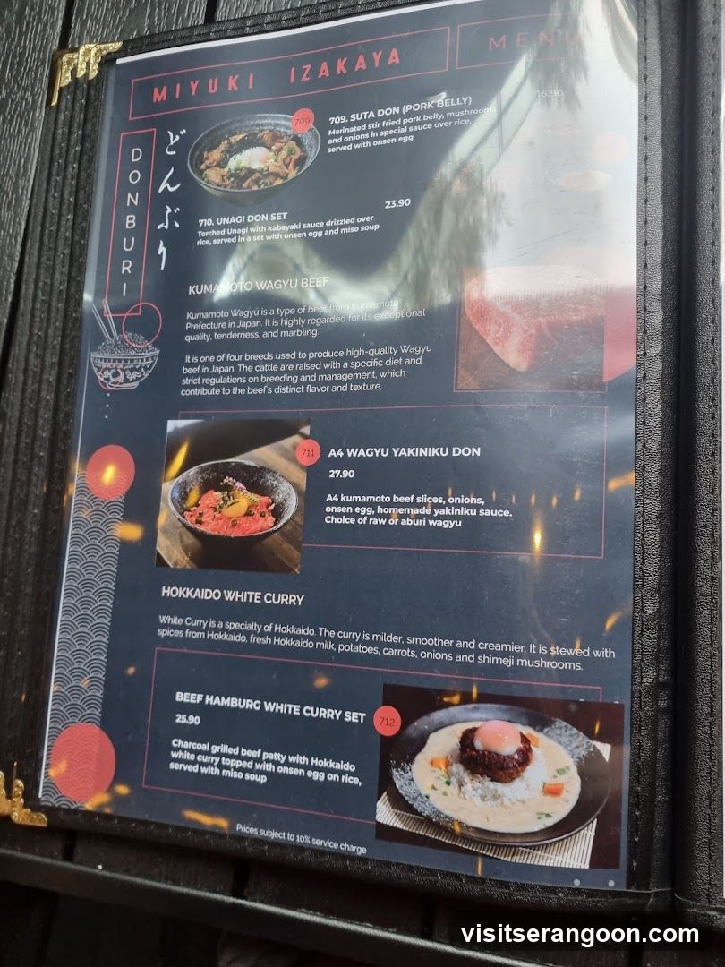 MIYUKI IZAKAYA DONBURI MENU