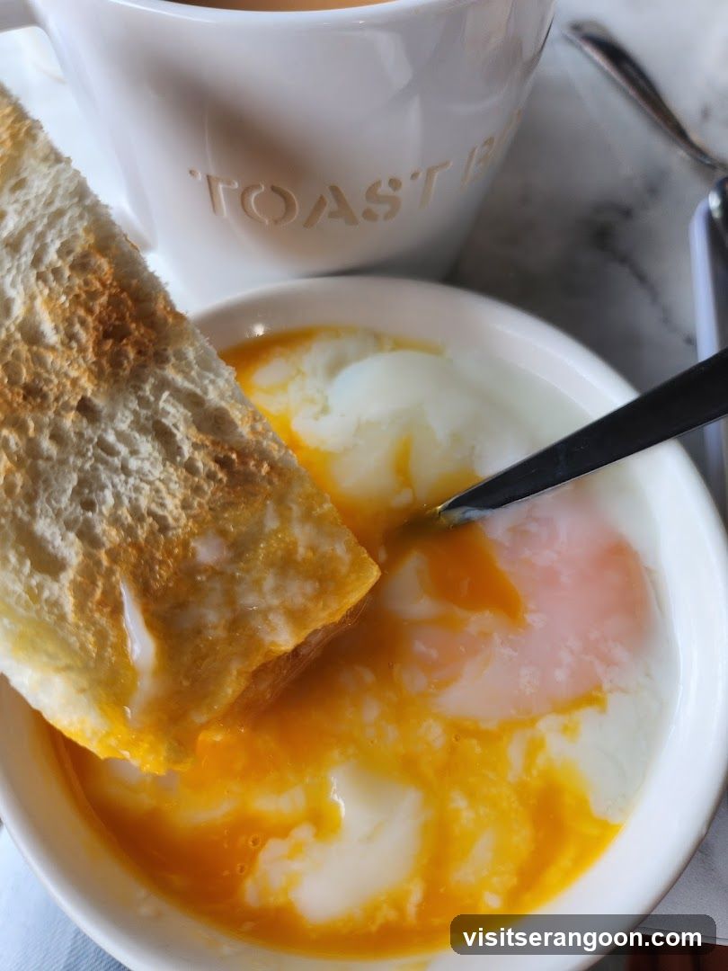 Soft-boiled eggs with toast