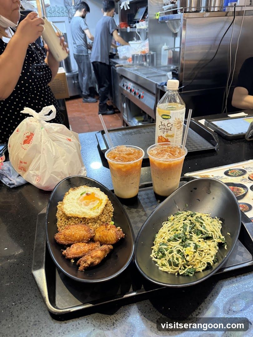 Food and Drinks at a Food Stall