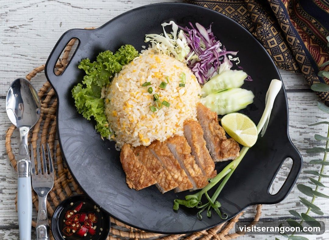 Fried Rice with Sliced Pork