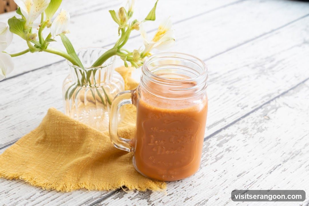 Iced Drink in a Mason Jar