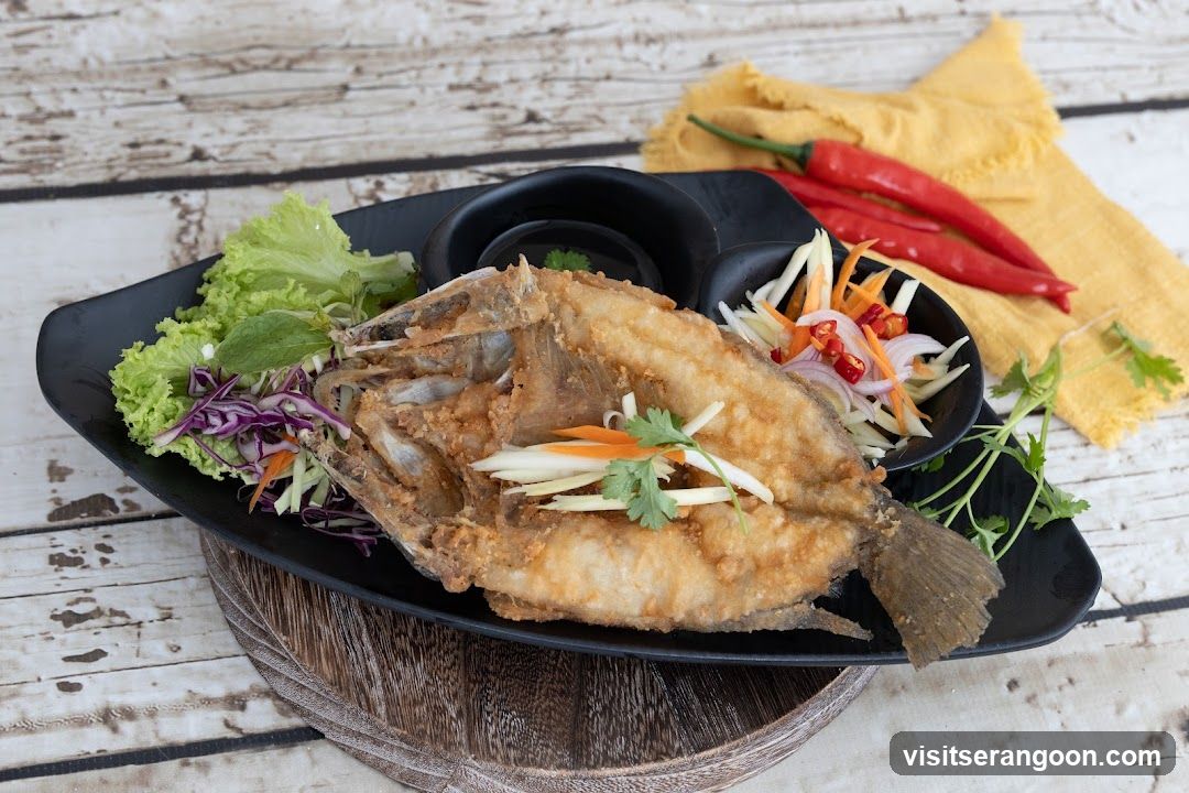 Fried Fish with Salad