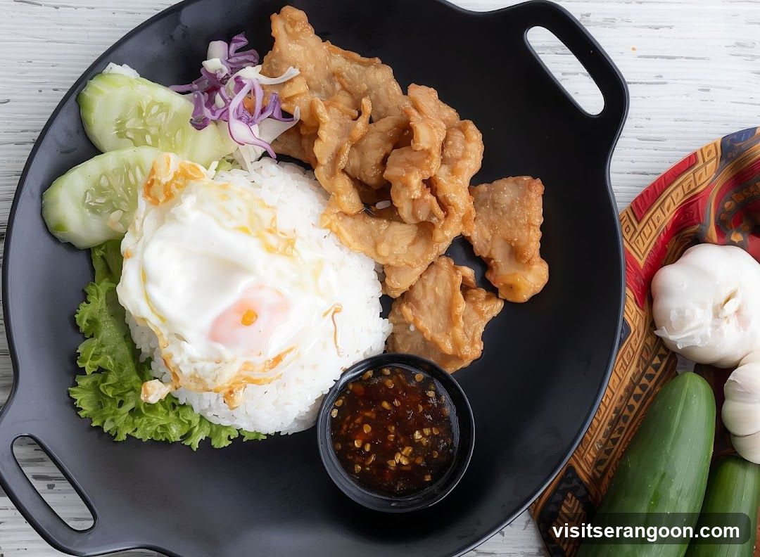 Fried Pork with Rice and Egg
