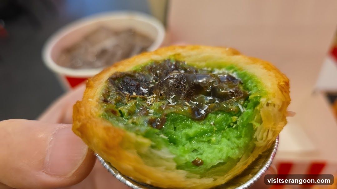 Close-up of a green tart