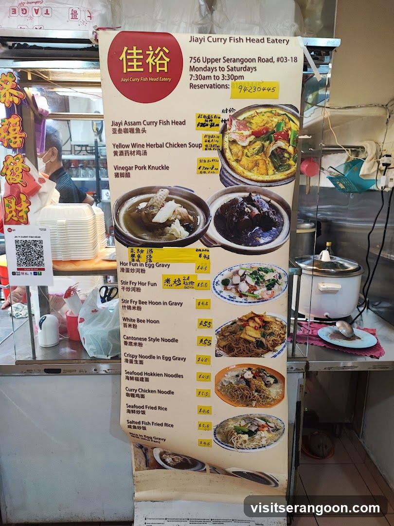 Jiayi Curry Fish Head Eatery Menu
