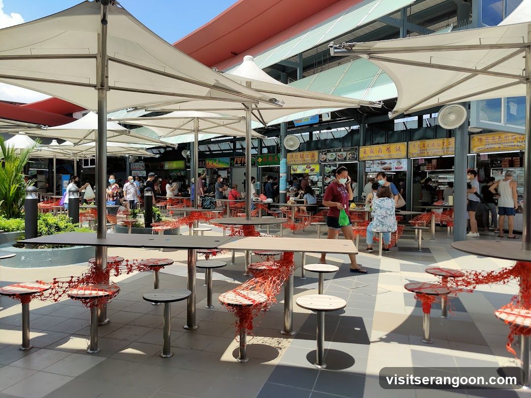 Outdoor Food Court Seating Area