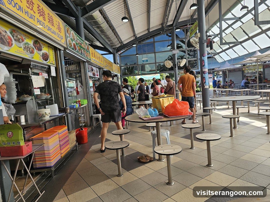 Hawker Centre with Food Stalls and Seating