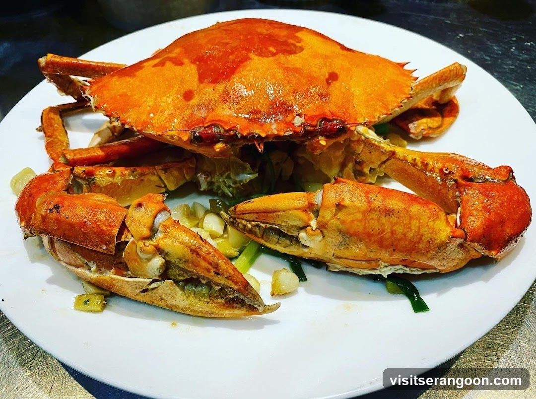 Steamed Crab with Garlic and Scallions