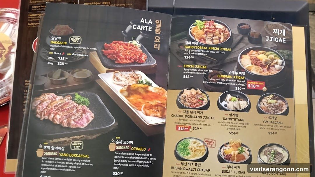 Korean Menu