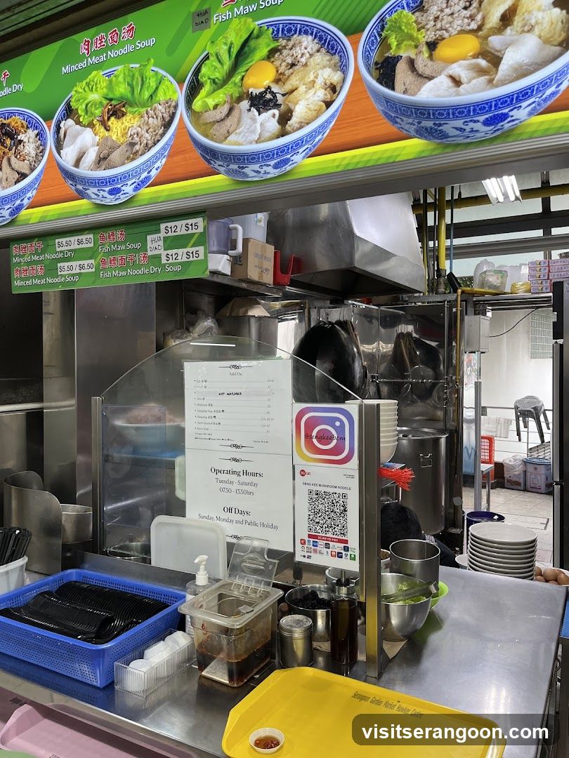 Minced Meat Noodle Soup and Fish Maw Soup Menu