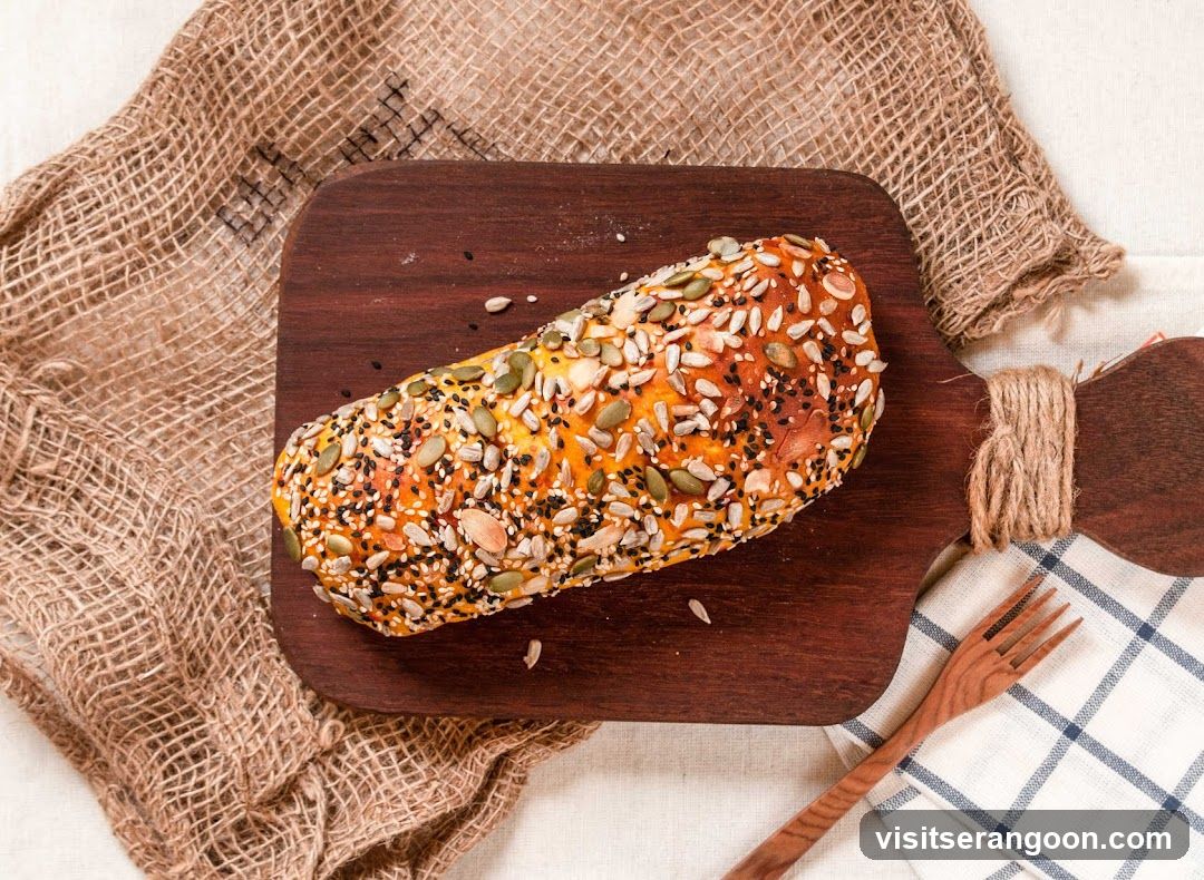 Loaf of bread with seeds
