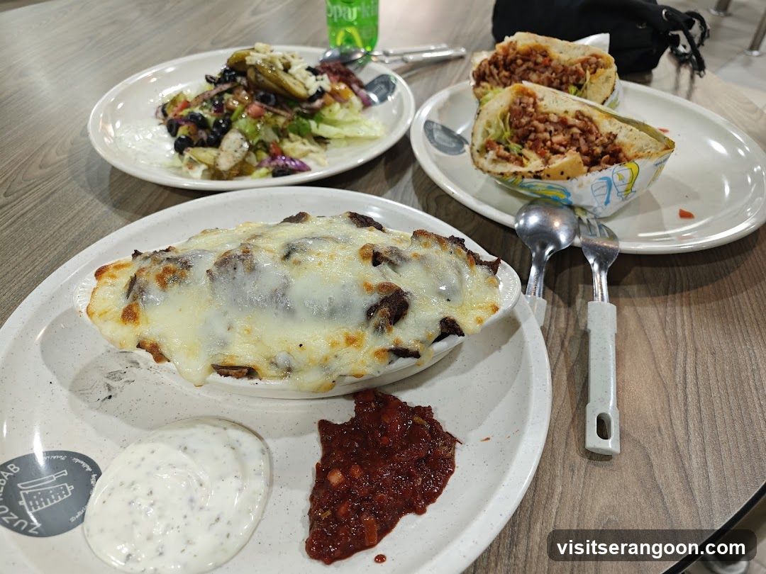Kebab Platter and Sandwich
