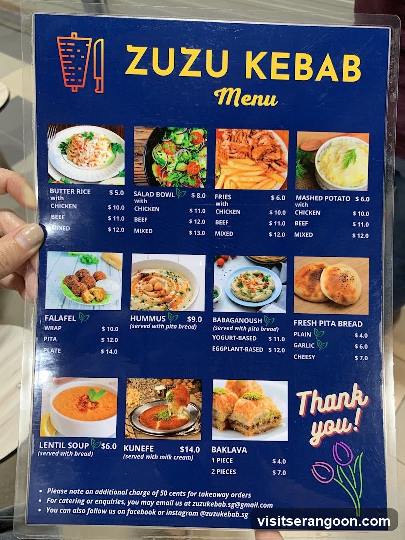 ZUZU KEBAB Menu