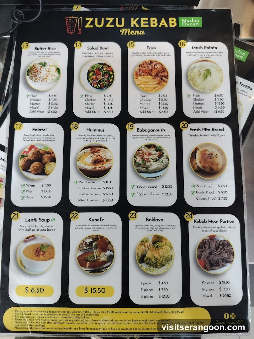ZUZU KEBAB Menu