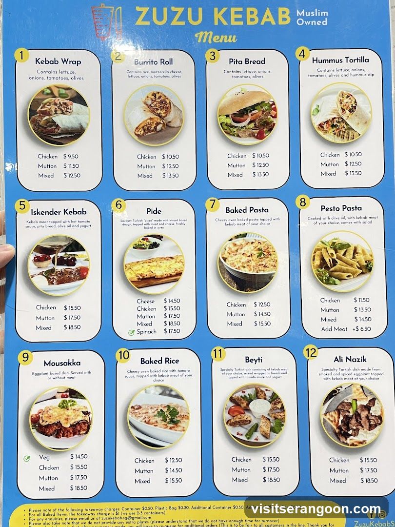 ZUZU KEBAB Menu
