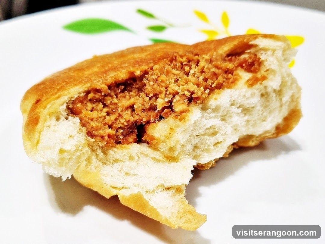 Close-up of a filled pastry