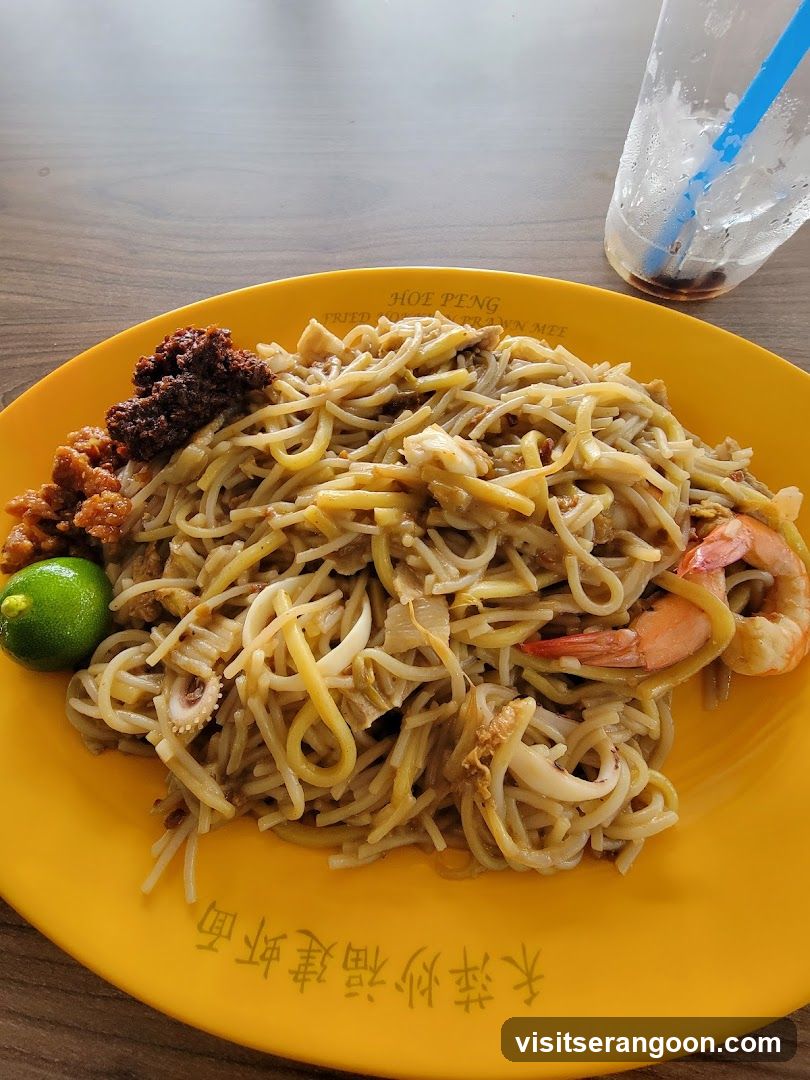 Fried Noodles with Shrimp and Squid