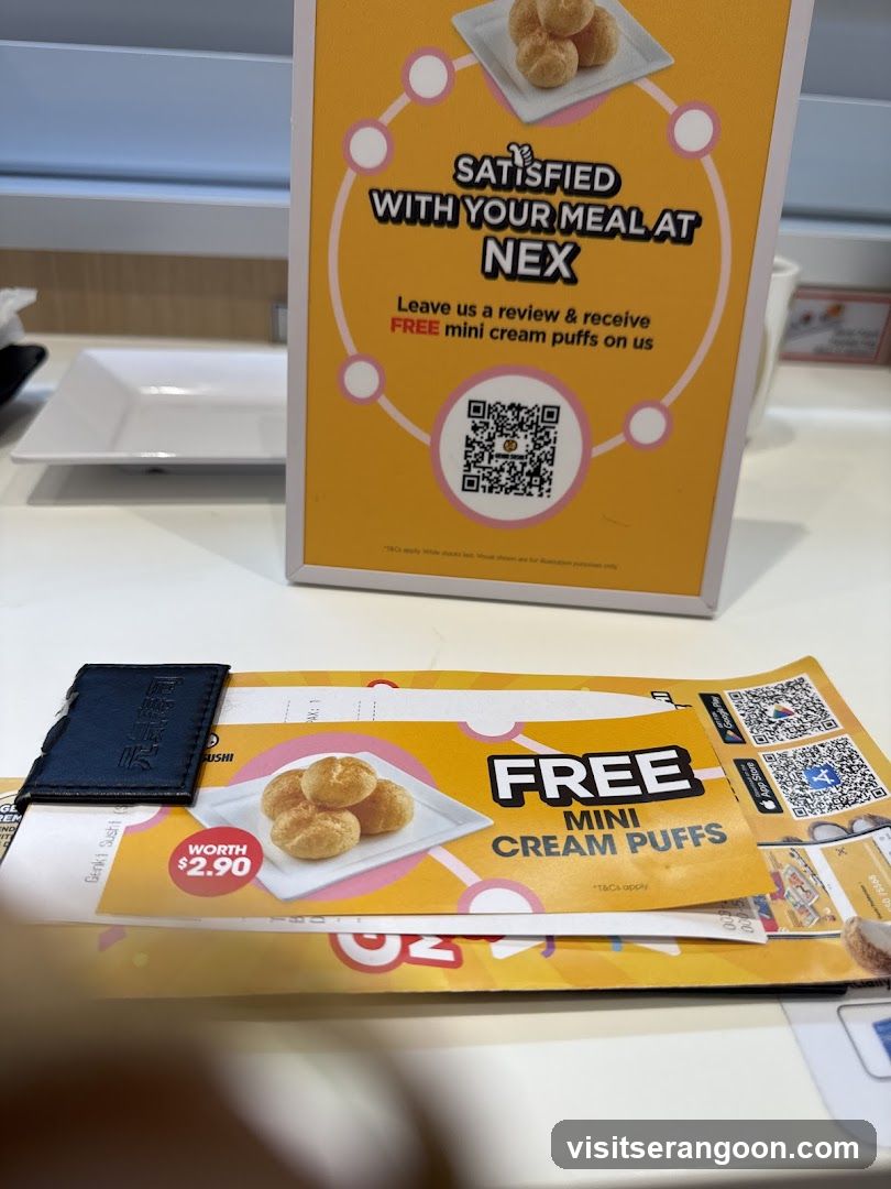 Promotion for Free Mini Cream Puffs