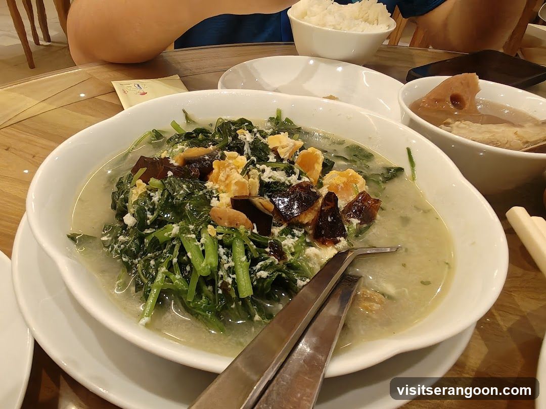 Vegetable Dish with Egg and Century Egg