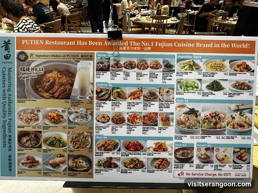 PUTIEN Restaurant Menu
