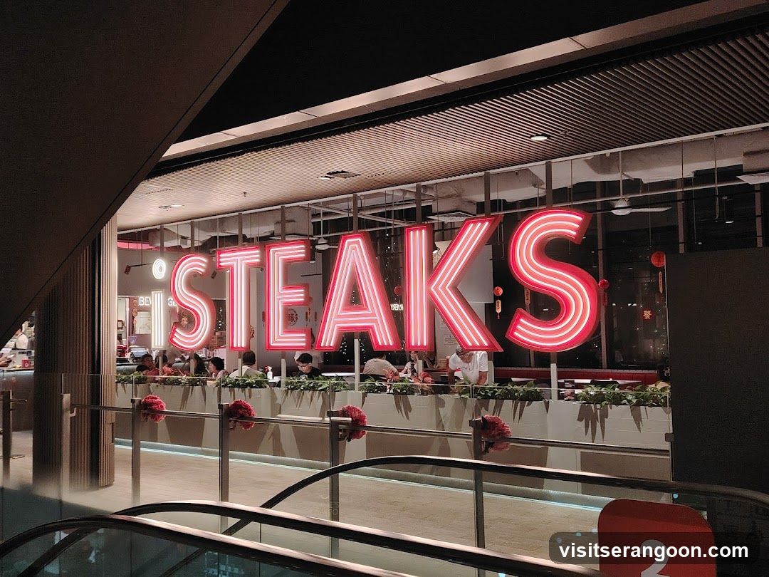 Steaks Restaurant Neon Sign