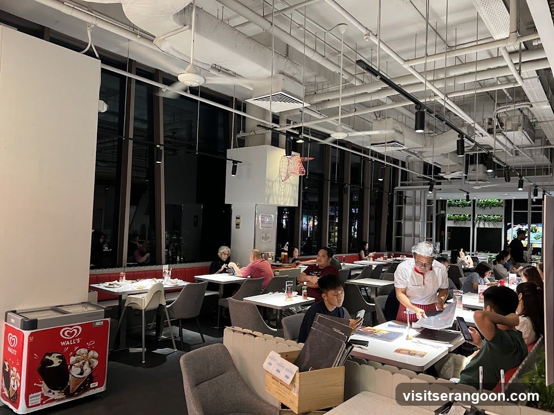 Restaurant Interior with Diners