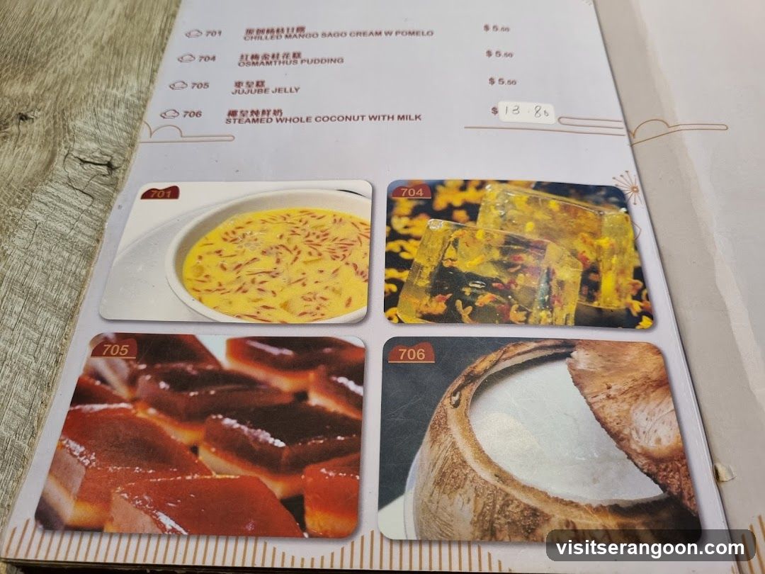 Desserts Menu