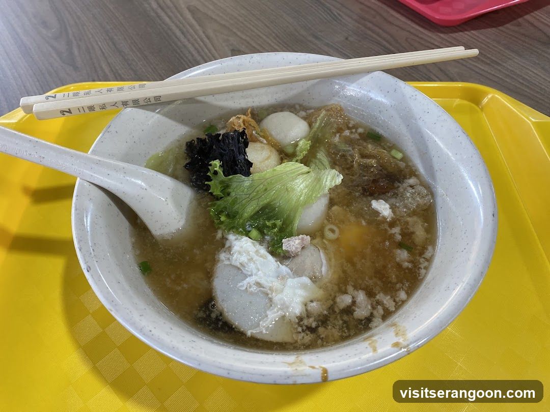 Noodle Soup with Fish Balls and Egg