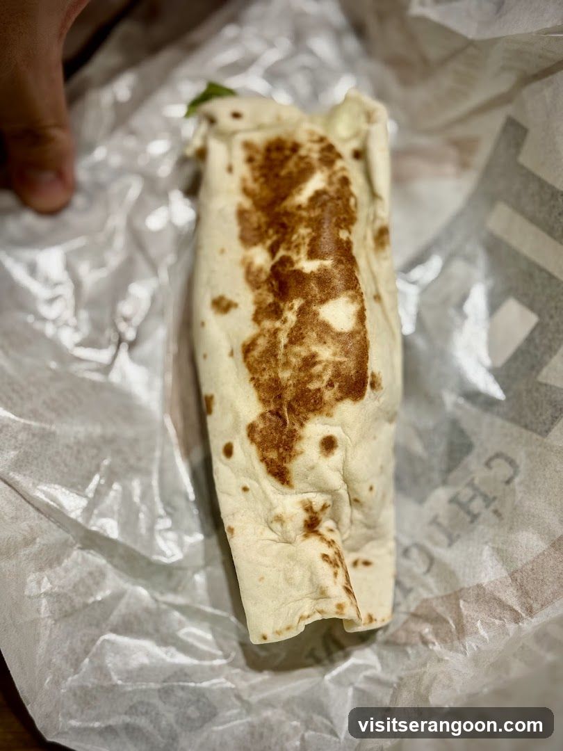 Burrito in wrapper
