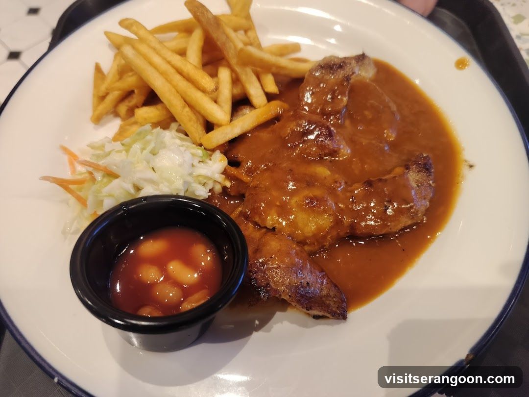 Chicken Chop with Fries and Sides