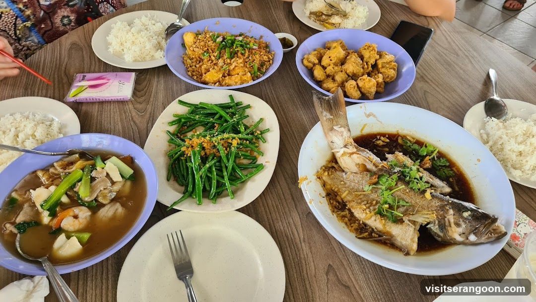 Table with various dishes