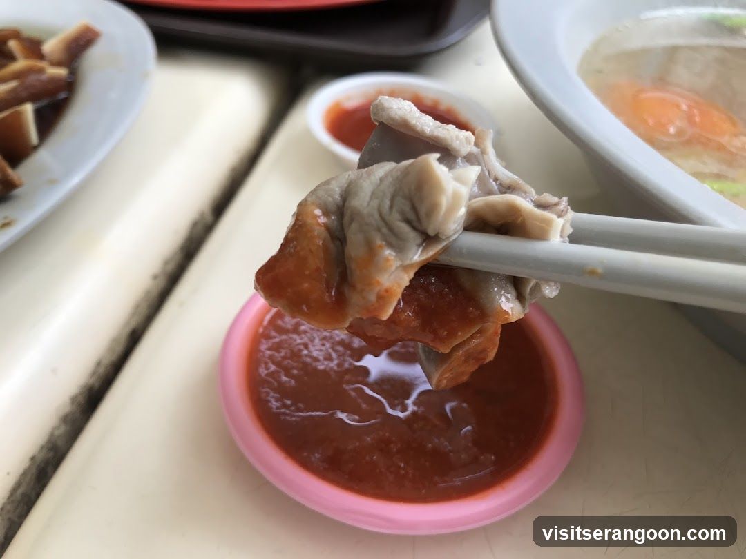 Dipping Food in Sauce