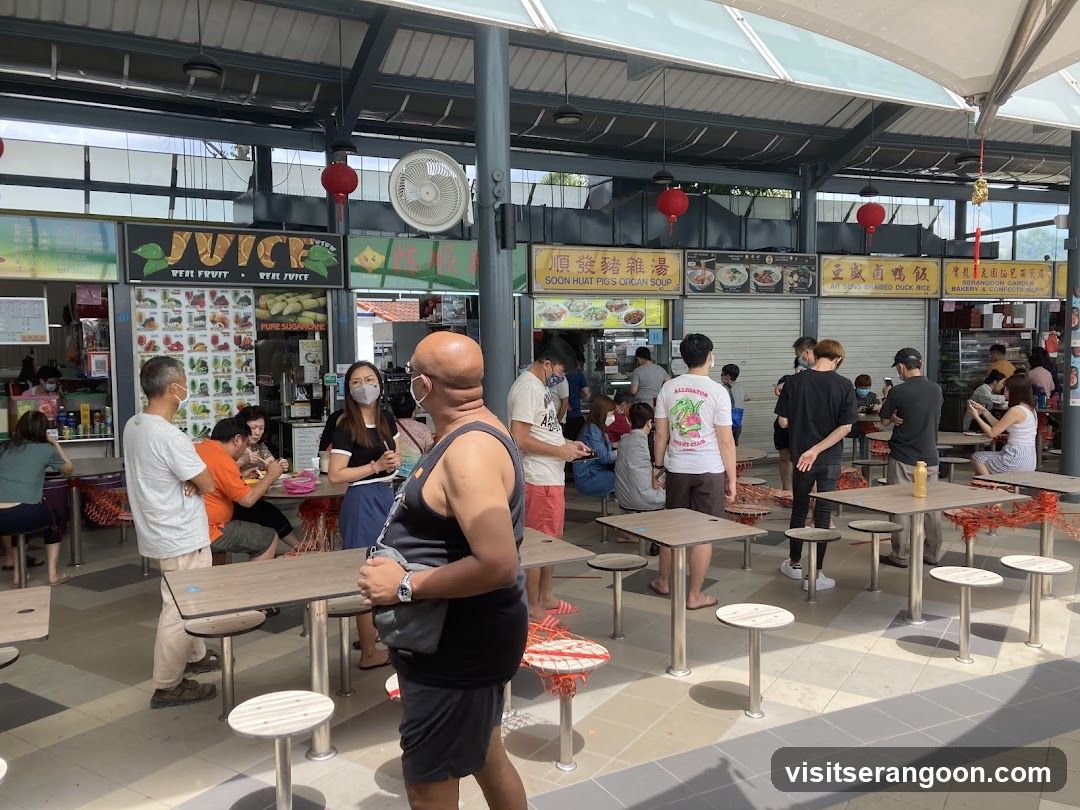 Food Court with Various Stalls