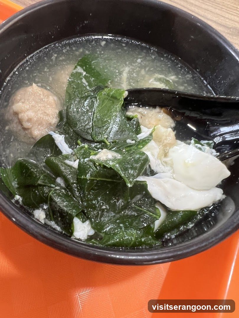 Soup with Meatballs and Greens